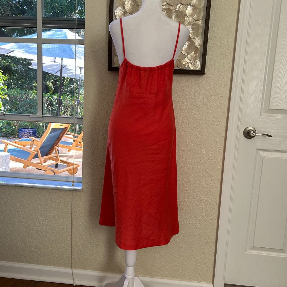GAP Coral Linen Midi Dress - Picture 4 of 6